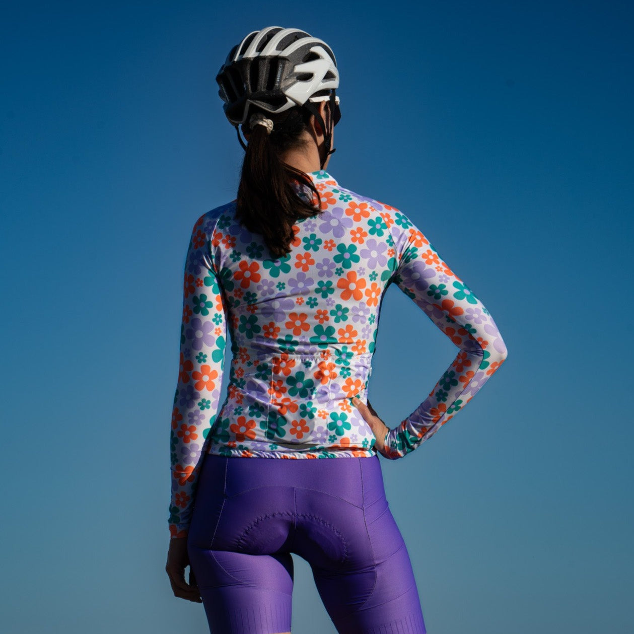 Long Sleeve Jersey in Sunset Flowers