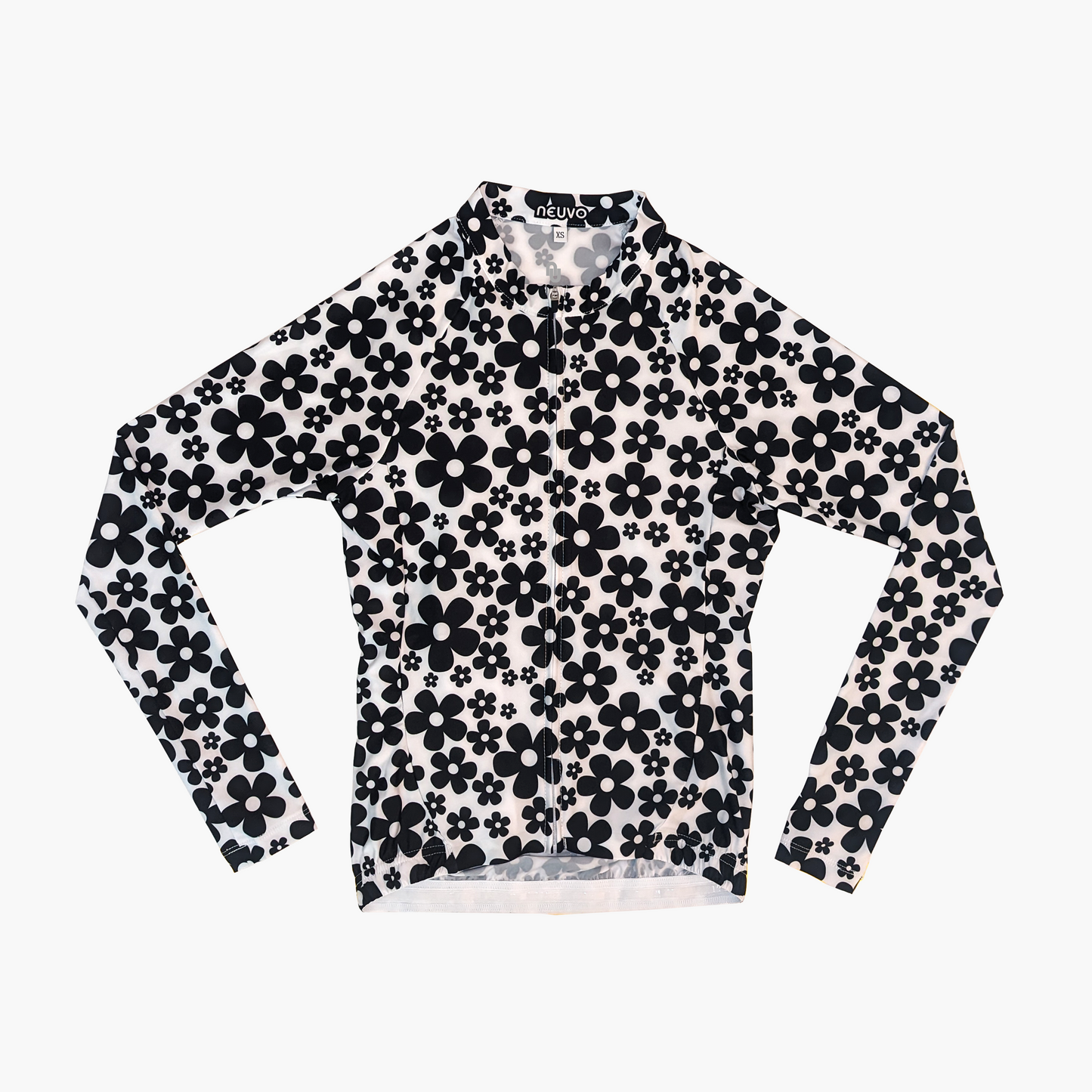 Long Sleeve Jersey in Newsprint Flowers