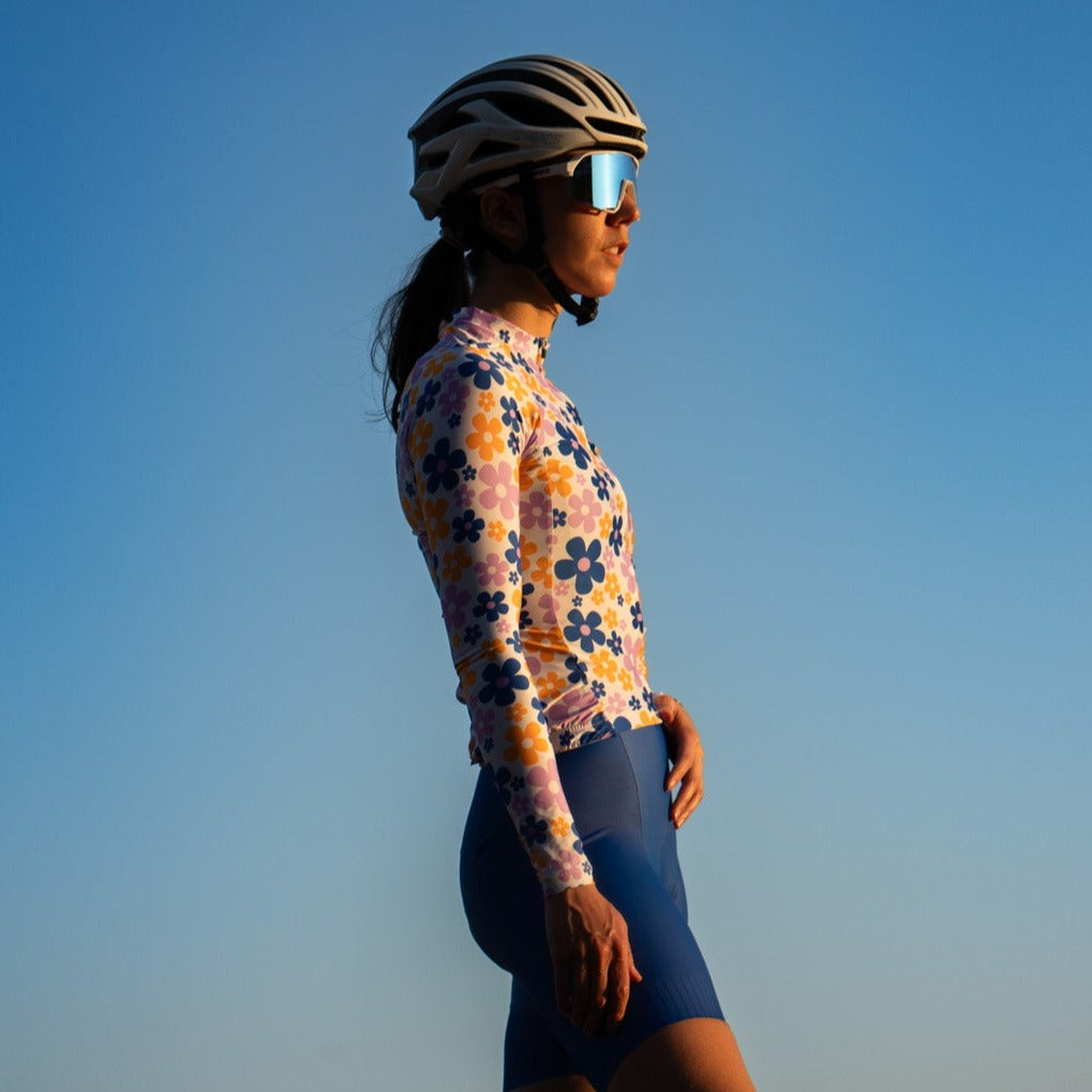 Long Sleeve Jersey in Sunrise Flowers