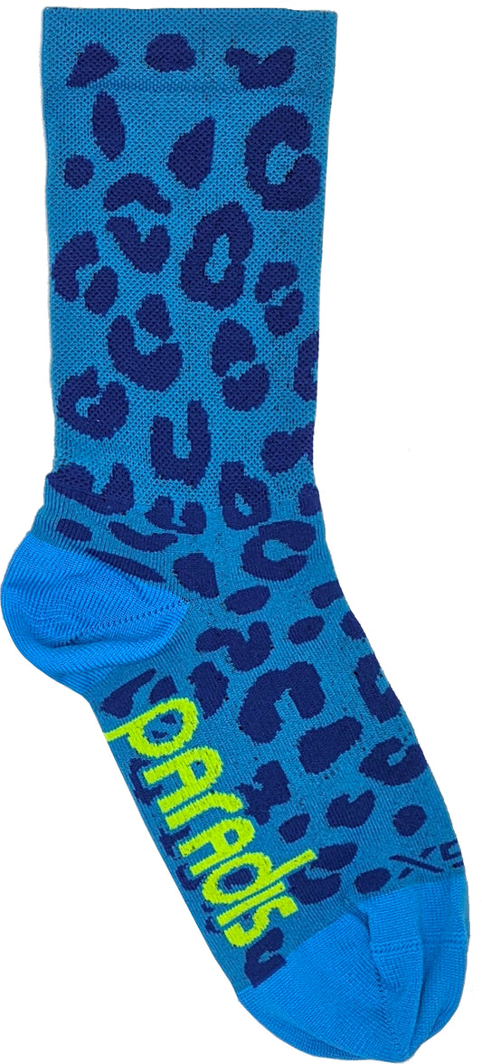 Blue Leopard Cycling Socks