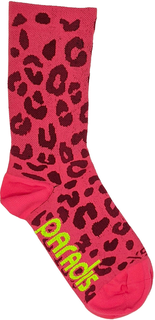 Pink Leopard Cycling Socks